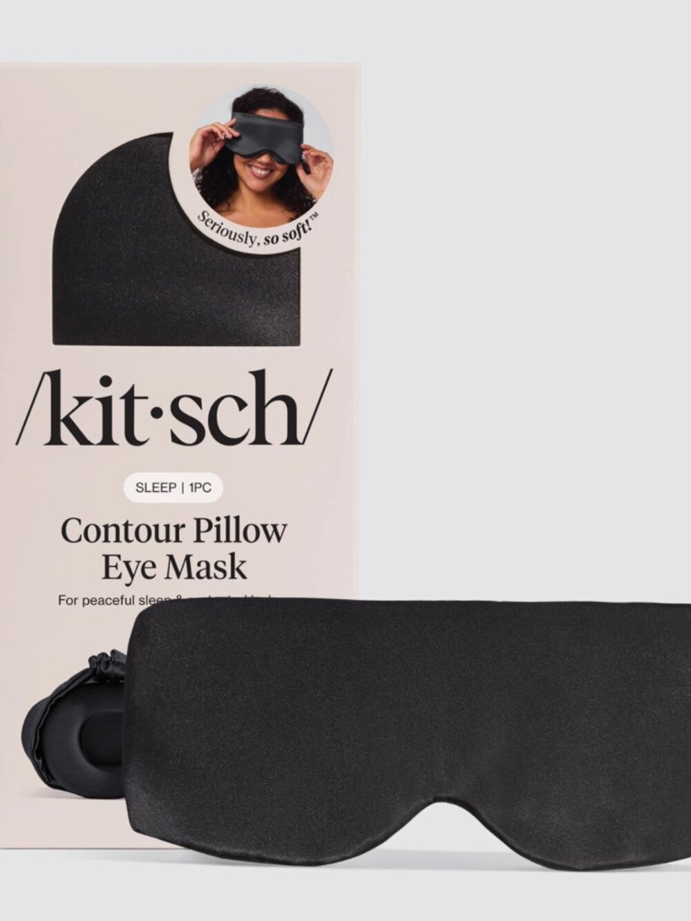 Kitsch Charcoal Contour Pillow Eye Mask
